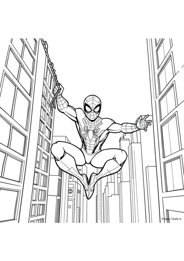 Morales Coloring Sheets Miles Morales Kolorowanka