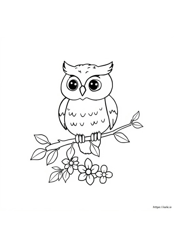 Cute Owl Coloring Sheet