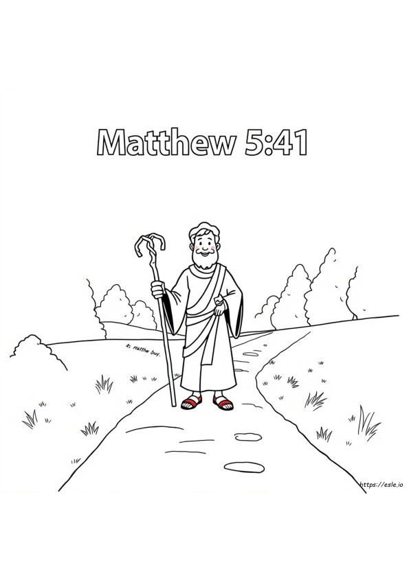 Matthew 5 41 Coloring Page