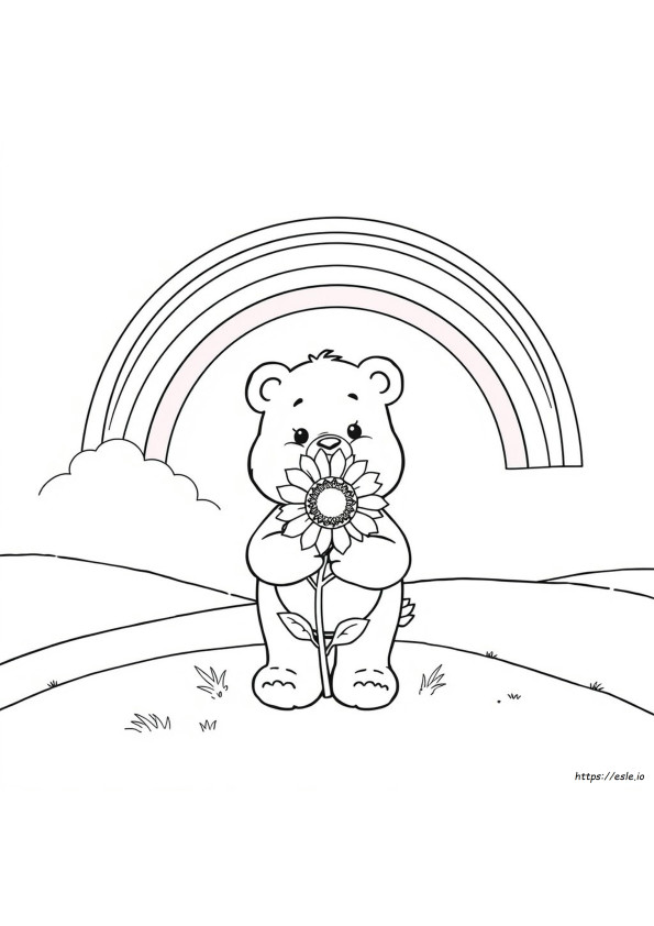Rainbow Care Bear Coloring Page