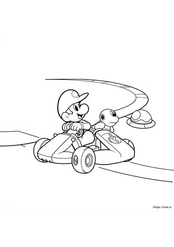 Super Mario Cart Coloring Pages