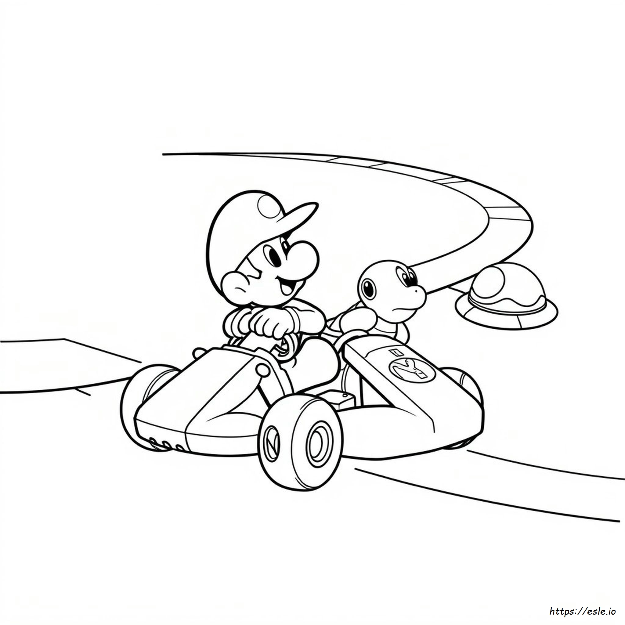 Süper Mario Kart Boyama Sayfaları