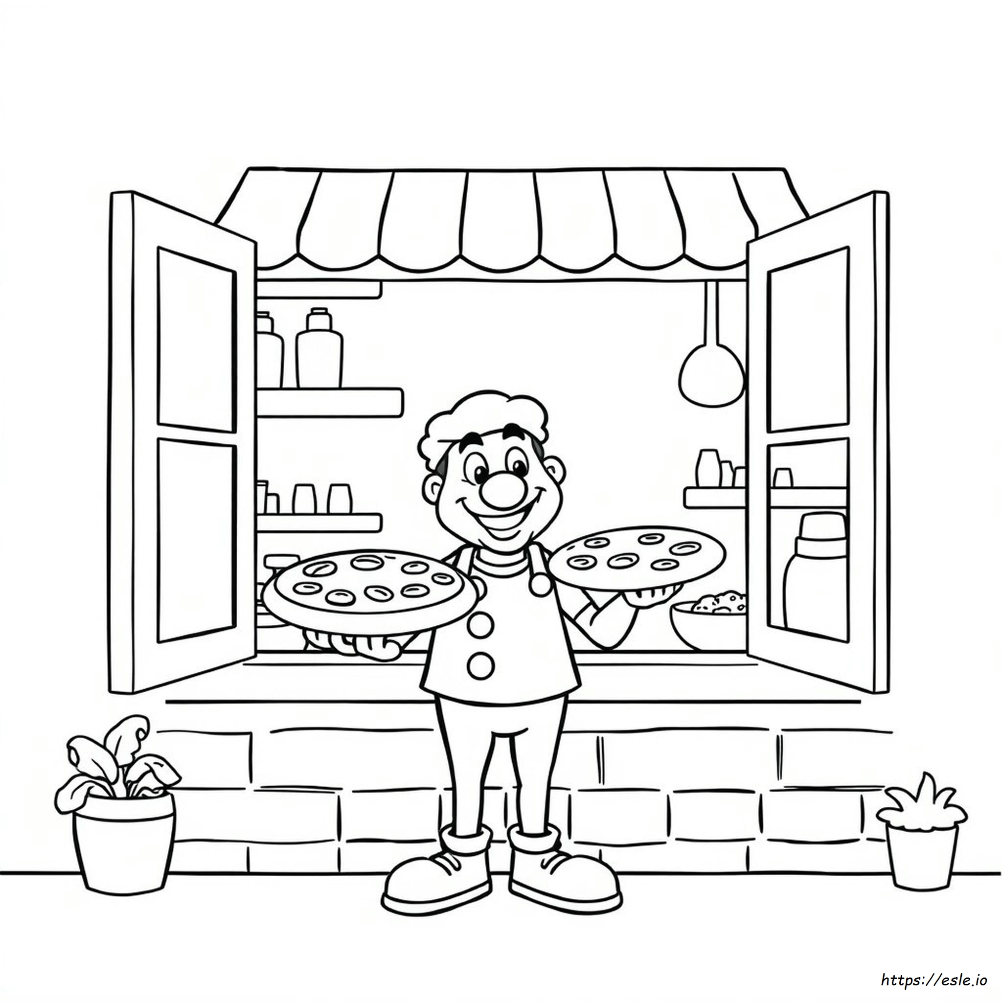 Pizza Steve Coloring Page - Free Printable PDF