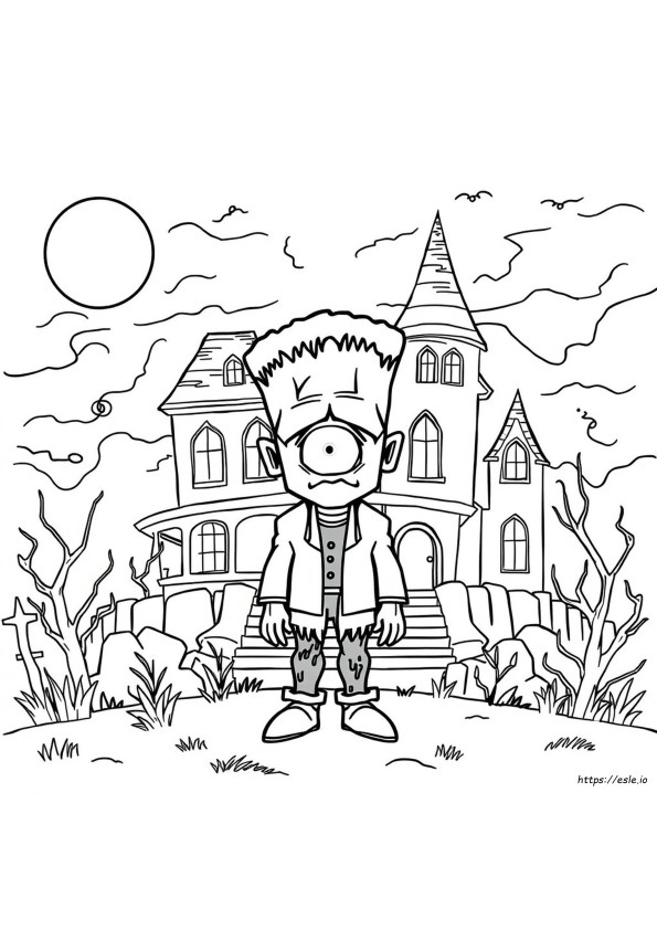 Pagine Da Colorare Di Frankenstein