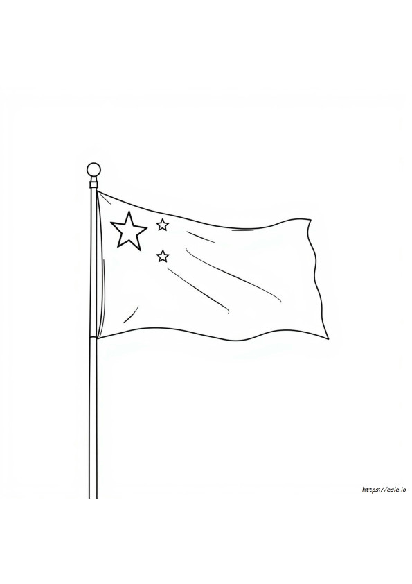 Chinese Vlag Kleurplaat