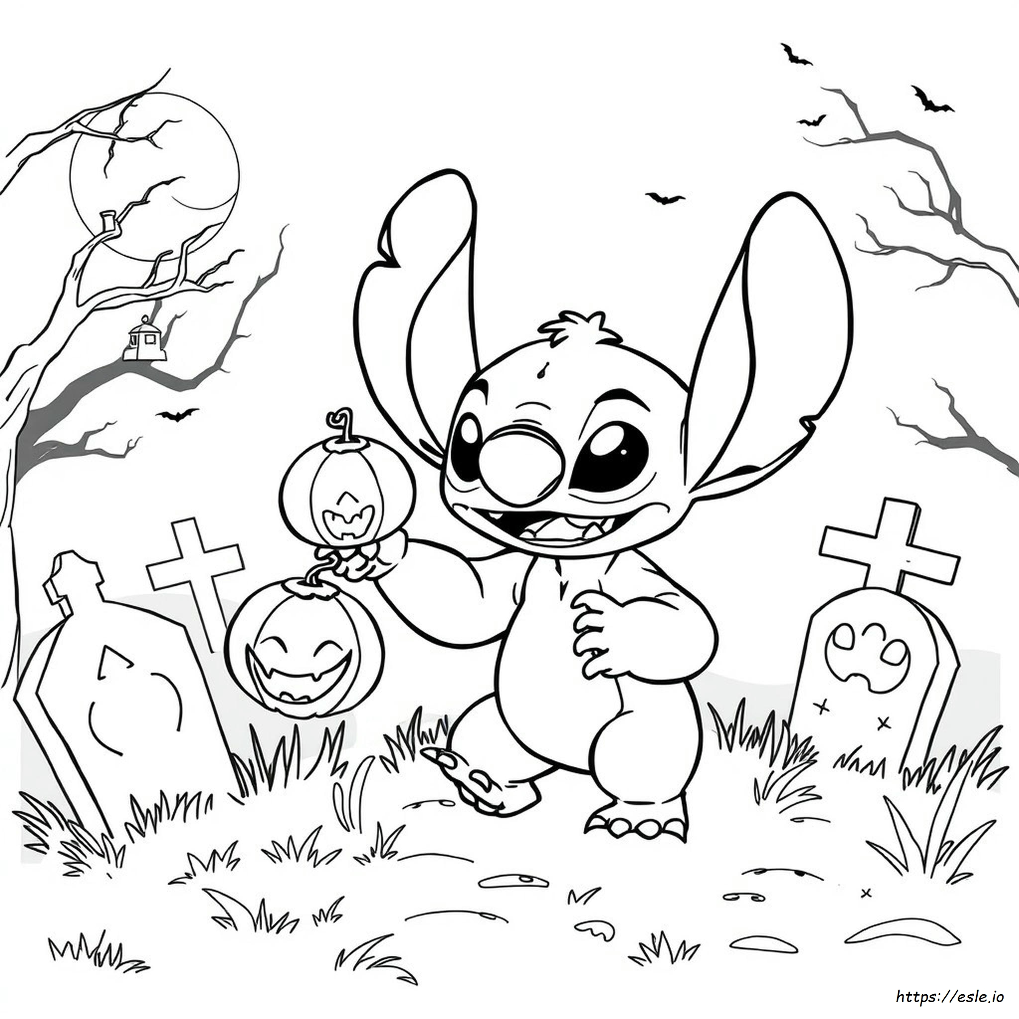 Coloriage Stitch Halloween