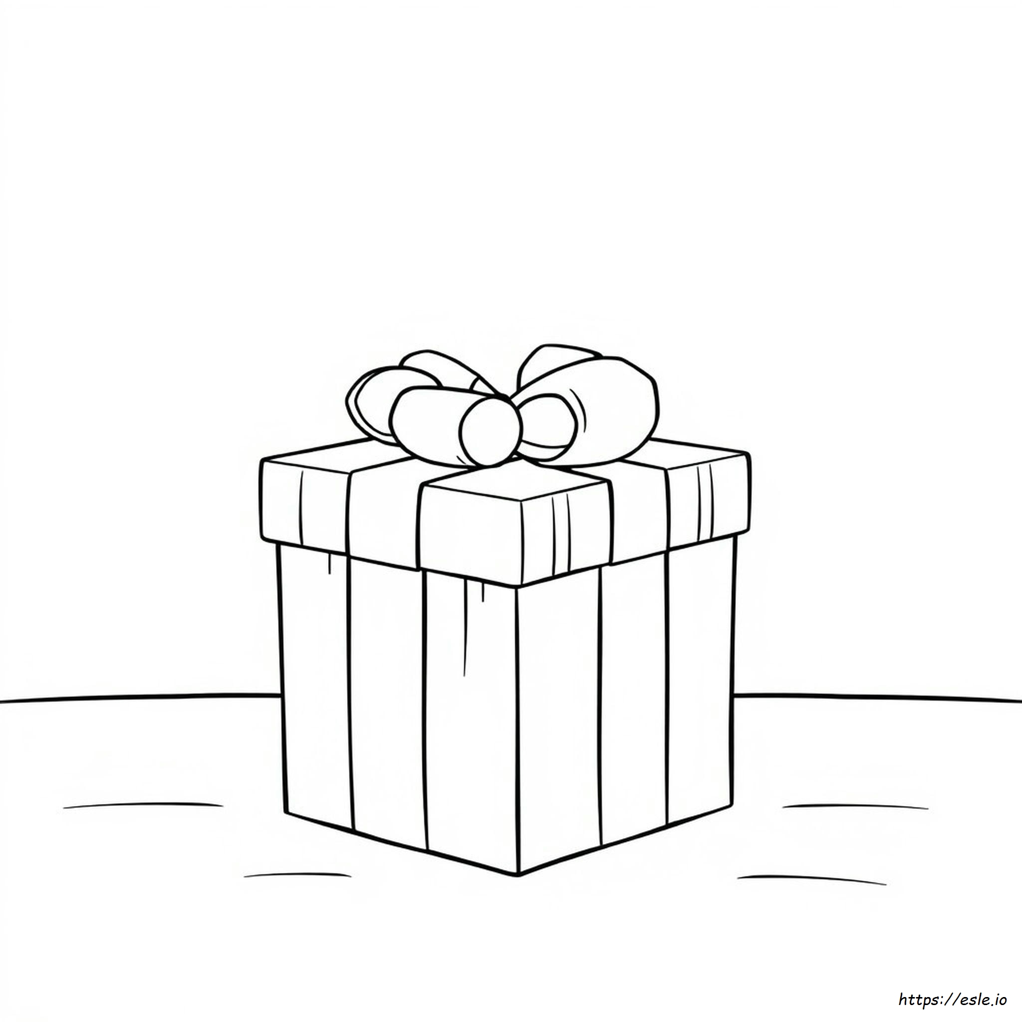 Gift Box Coloring Page - Free Printable for Kids