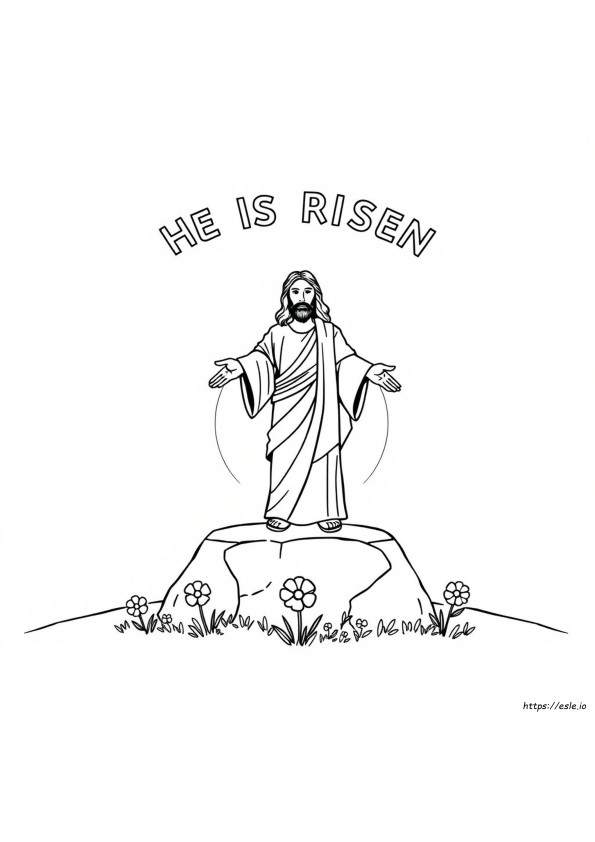 Jesus Is Risen Coloring Page