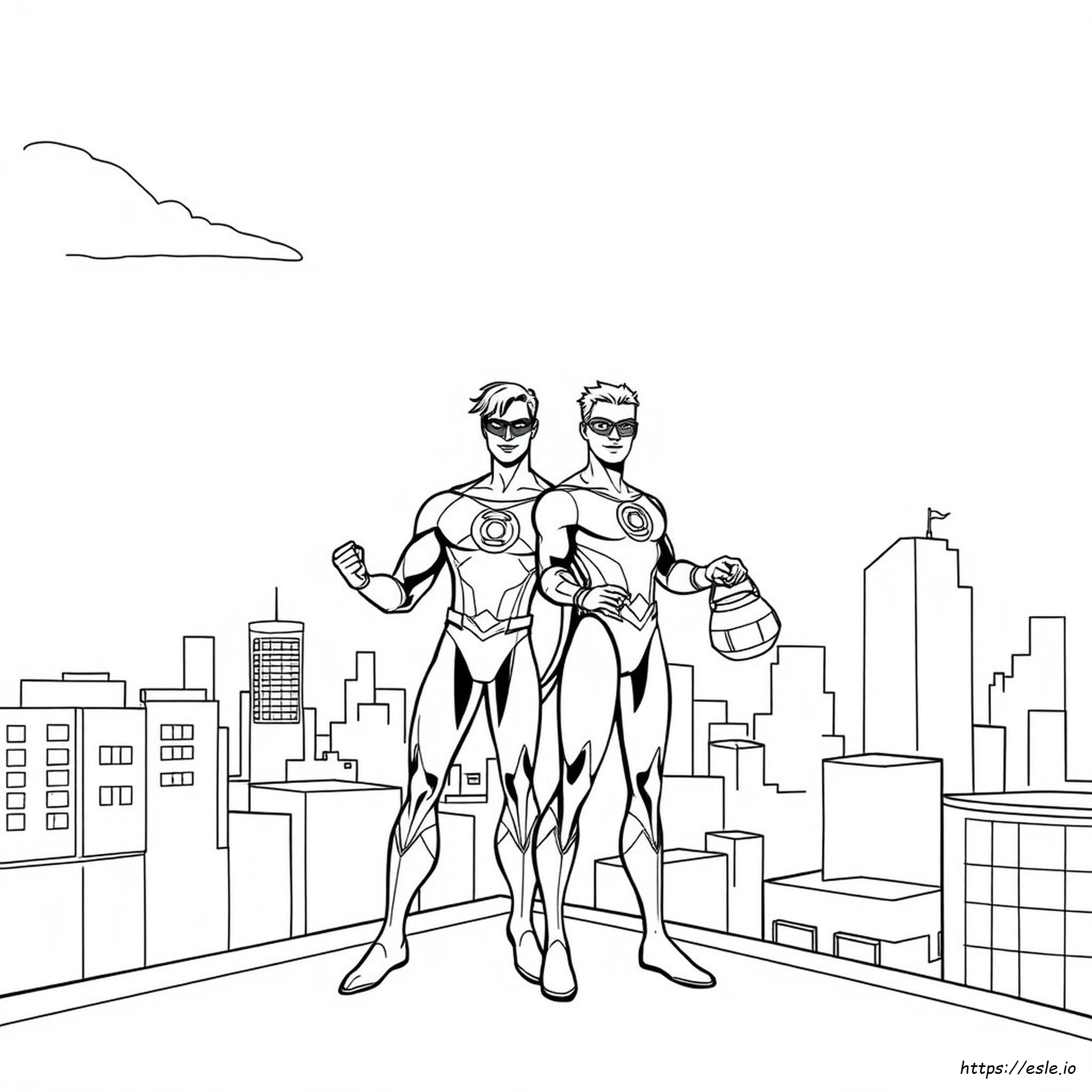 Lampu Hijau Pahlawan Super Gambar Mewarnai
