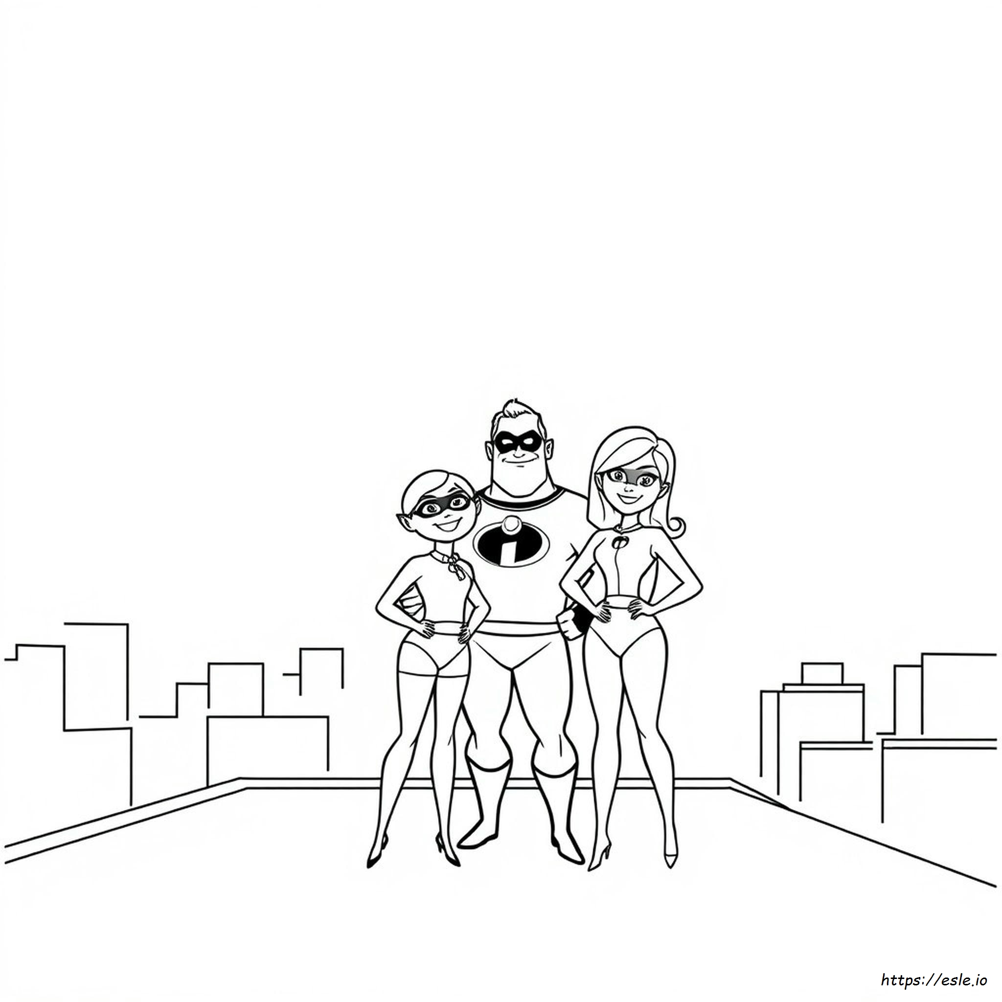 Coloriages Les Indestructibles 2 Famille