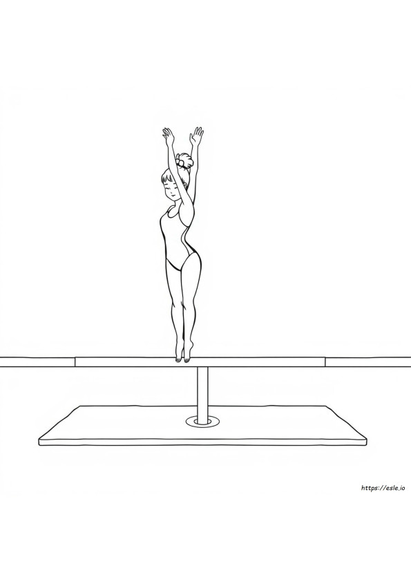 Gymnastics Colouring Pictures