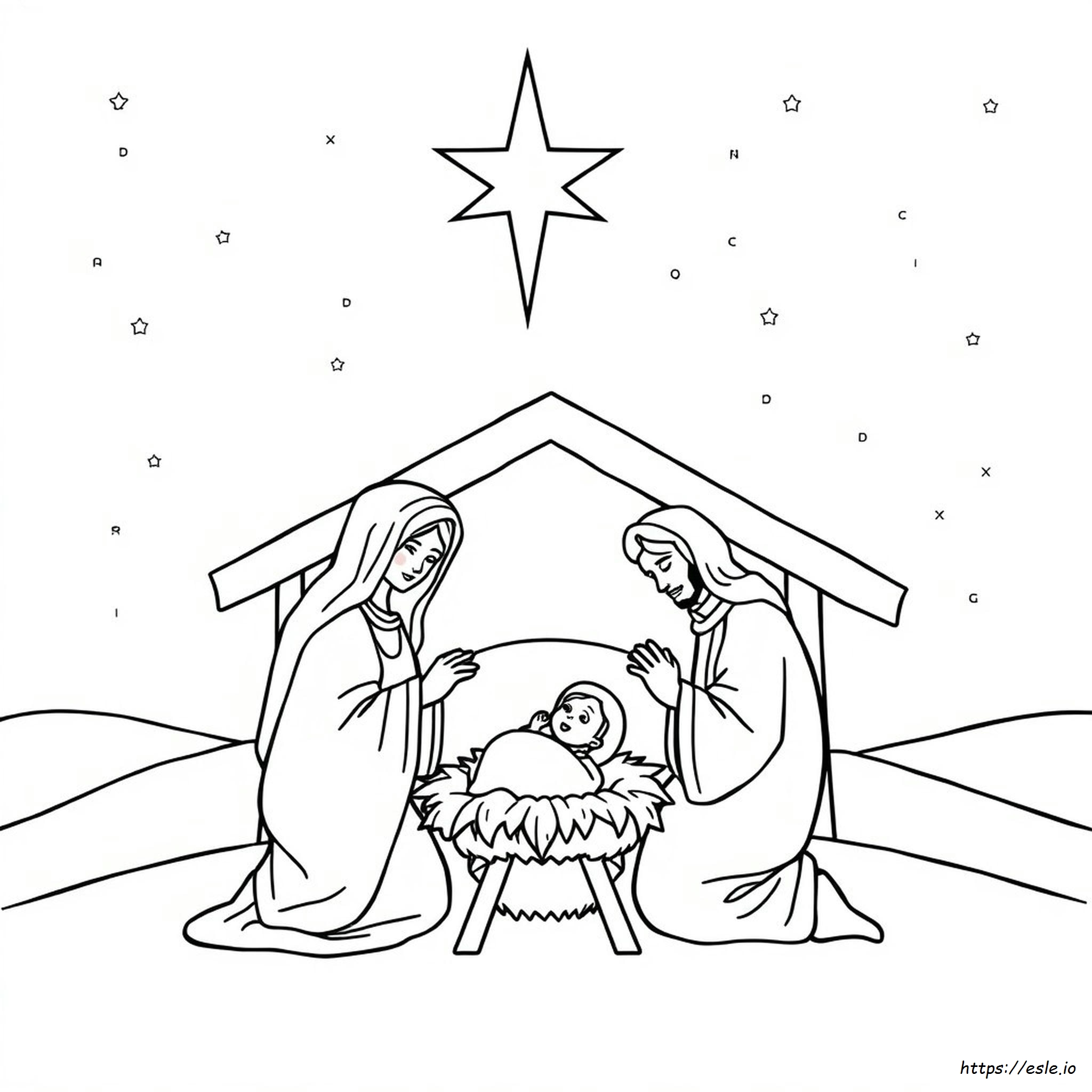 Star Of Bethlehem Coloring Page