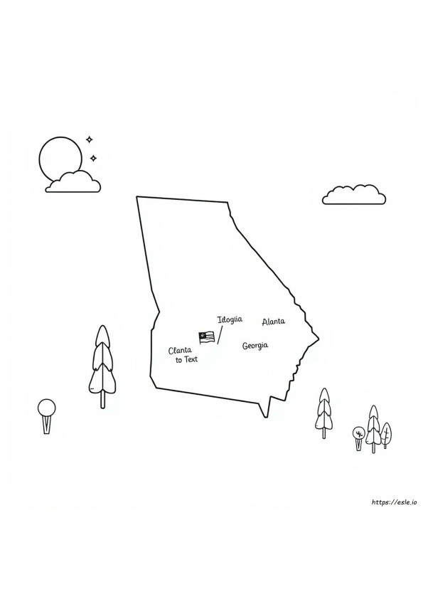 Georgia Coloring Sheet