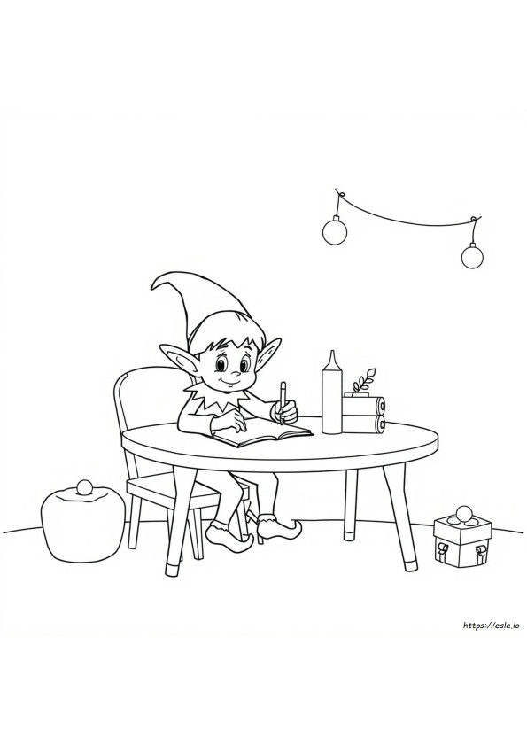 Elf Boyama Sayfası Yazdırılabilir