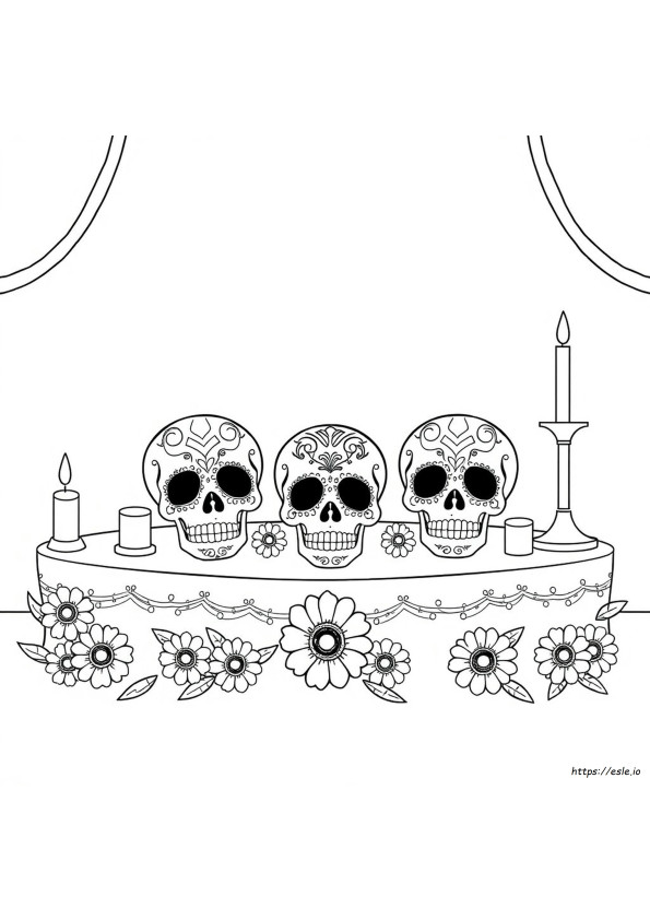 Free Sugar Skull Coloring Pages For Kids