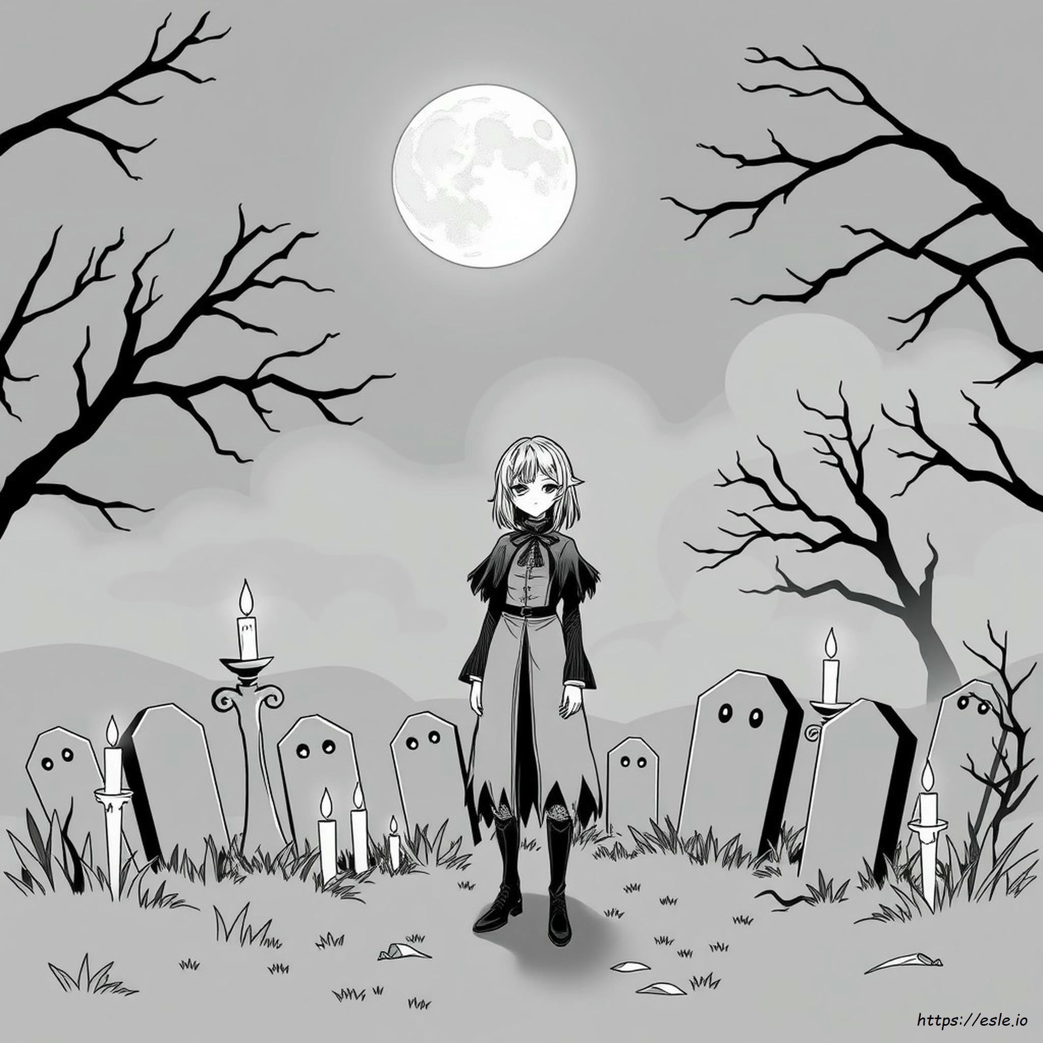 Goth Anime Coloring Pages