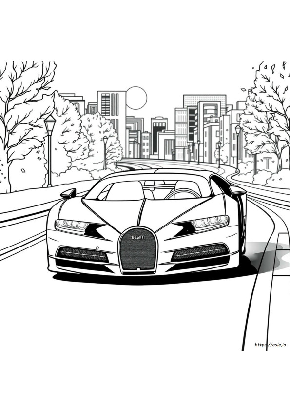 Bugatti Realistica Da Colorare