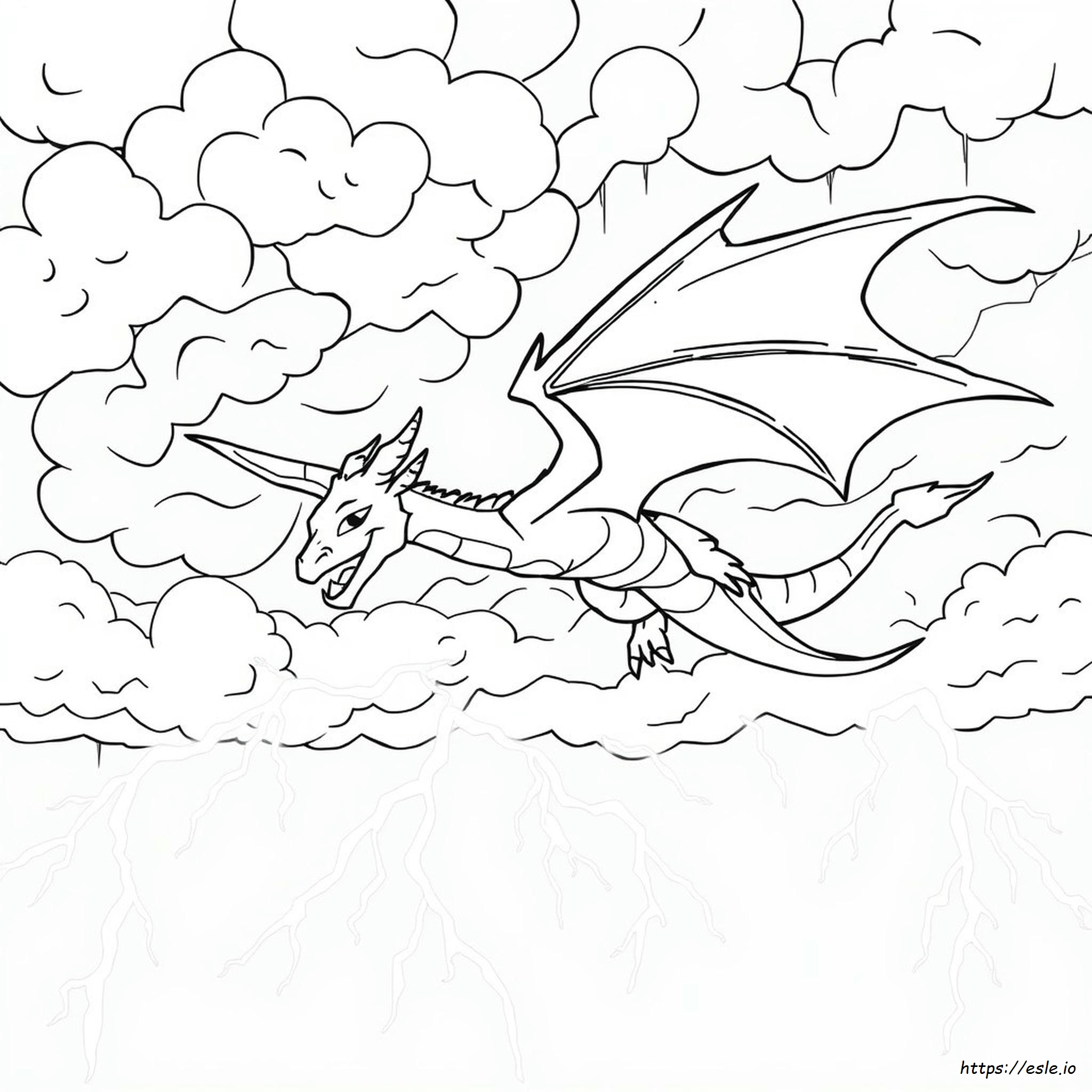 Drago Fulmine Da Colorare