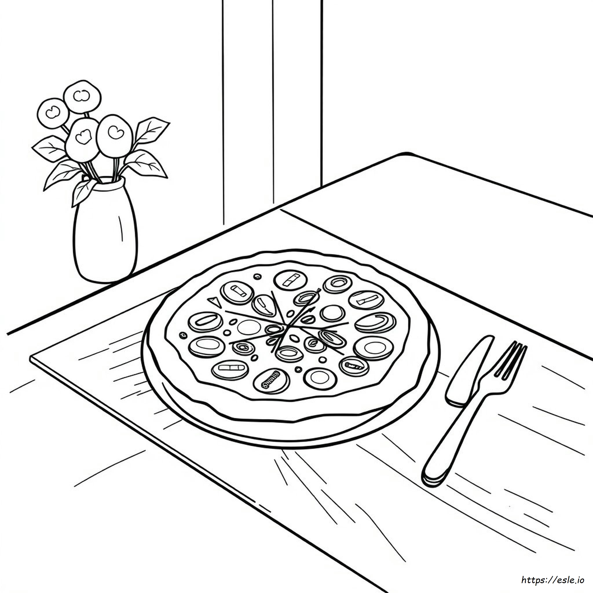 Coloring Pages Of A Pizza