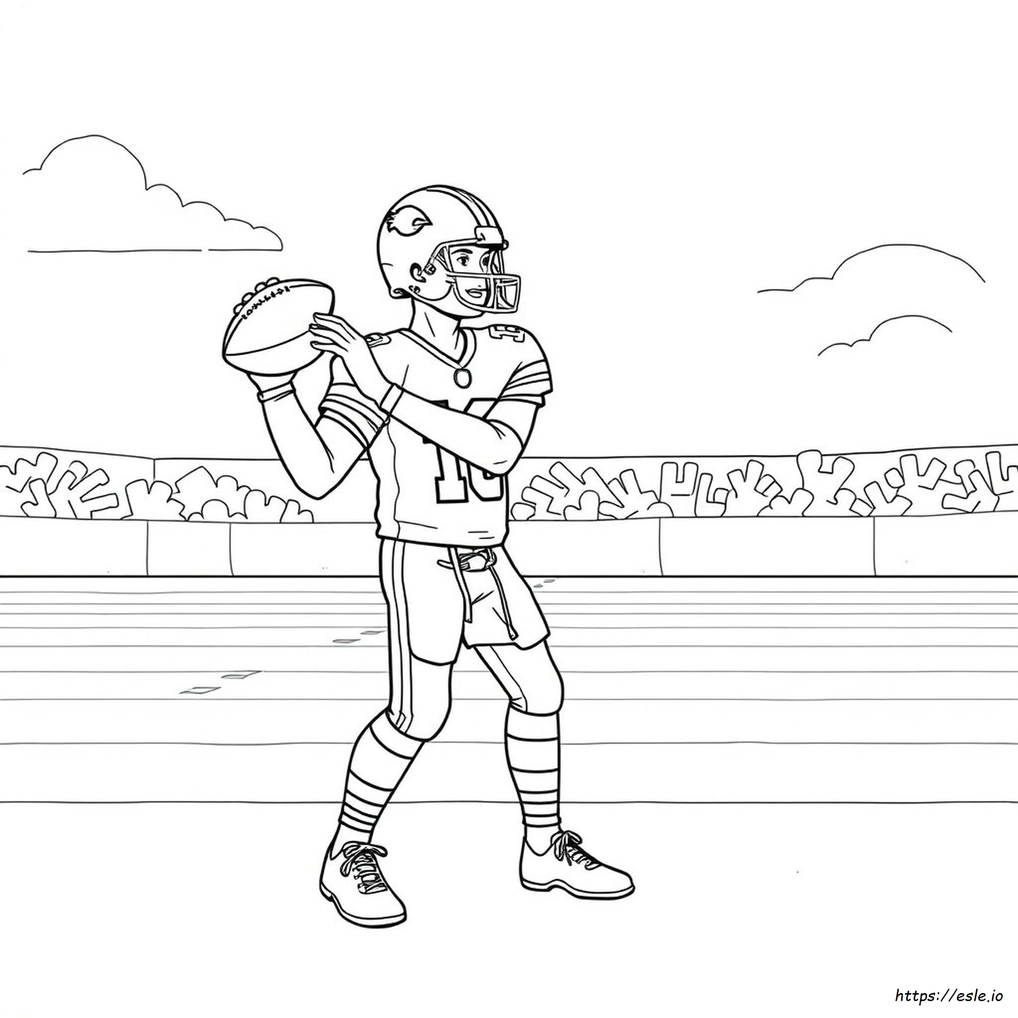 Patrick Mahomes Coloring Page - Free Printable Football Star
