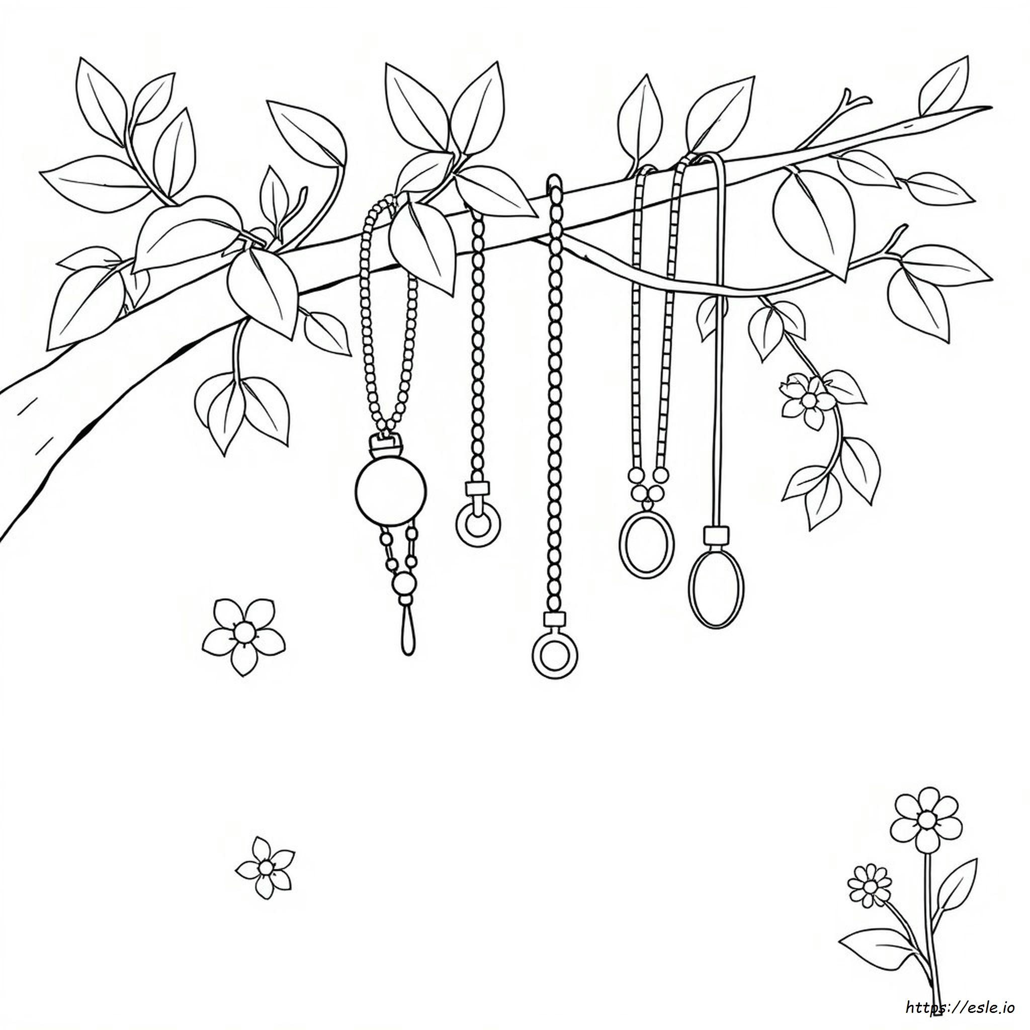 Printable Necklace Coloring Page
