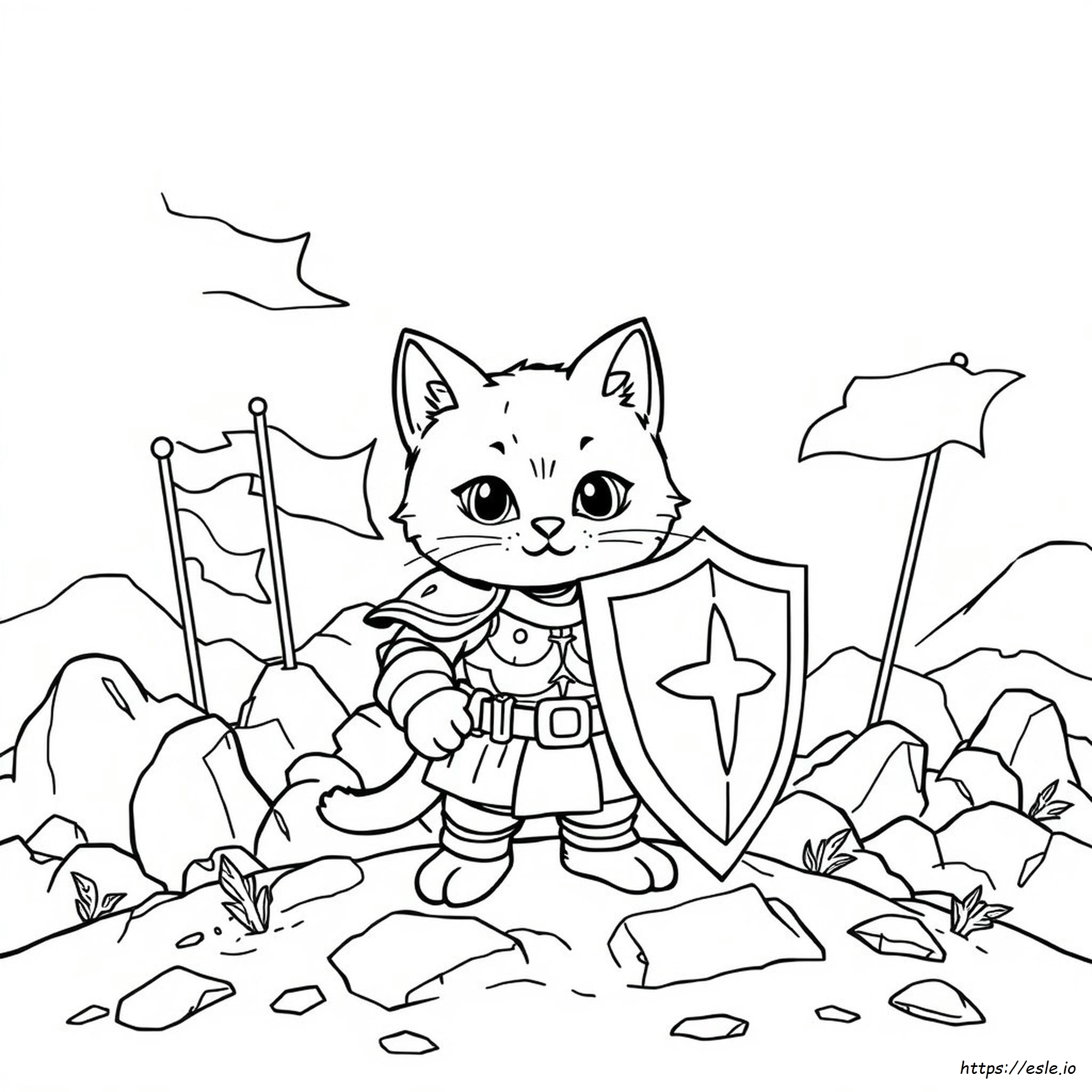 Battle Kitty Coloring Pages