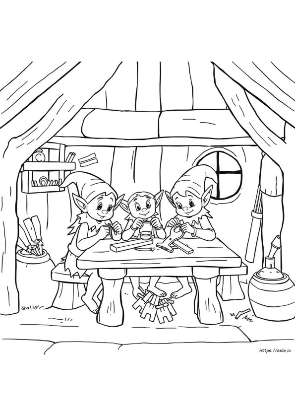 Story The Elves And The Shoemaker Coloring Pages