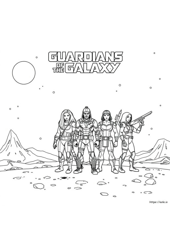 Penjaga Galaksi Gambar Mewarnai