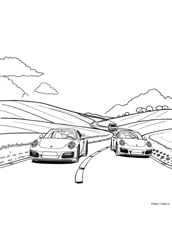 Pagini De Colorat Porsche Printabile