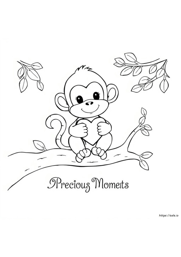 Precious Moments Monkey Coloring Pages