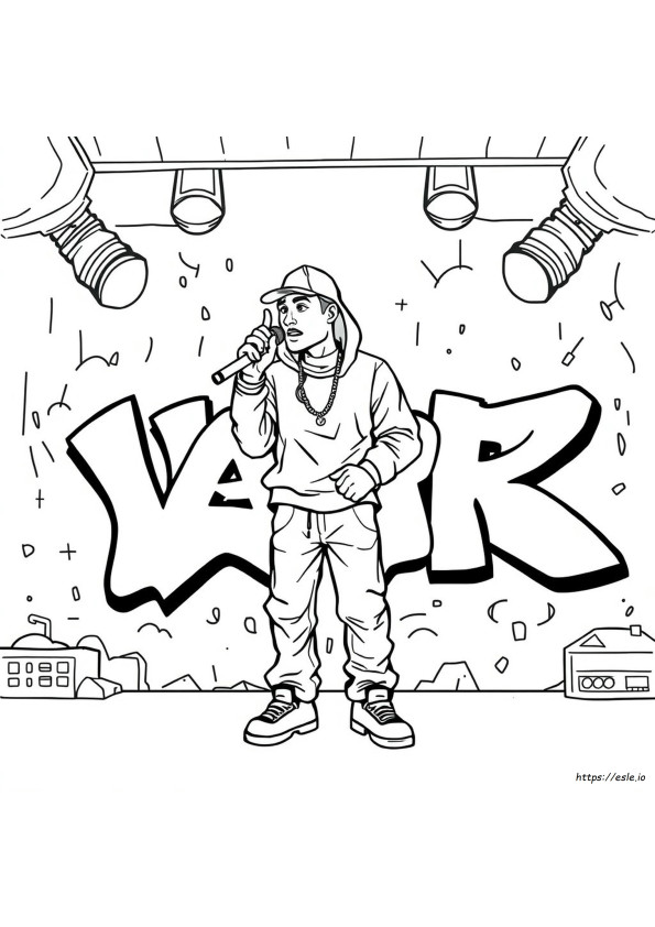 Rapper Para Colorir