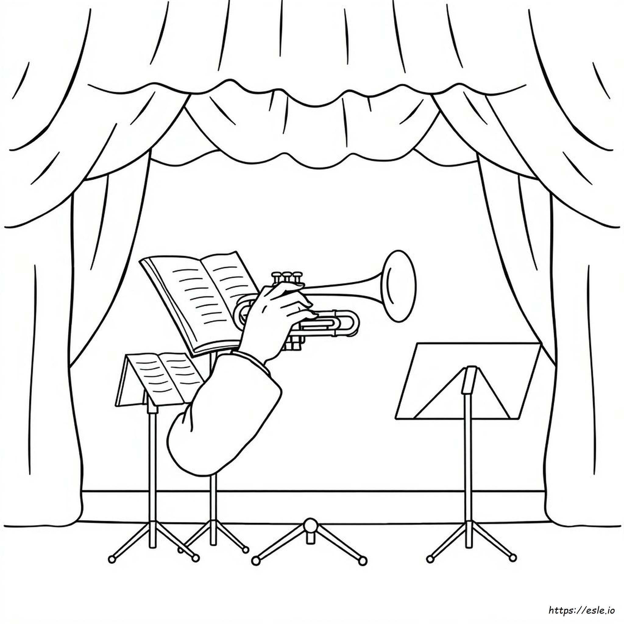 Trumpet Coloring Page - Free Printable for Kids