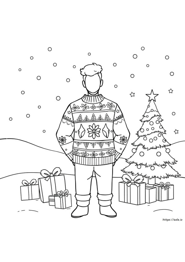 Weihnachtspullover Ausmalideen