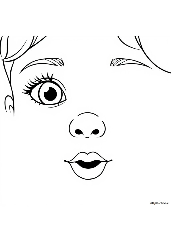 Parts Of The Face Coloring Page