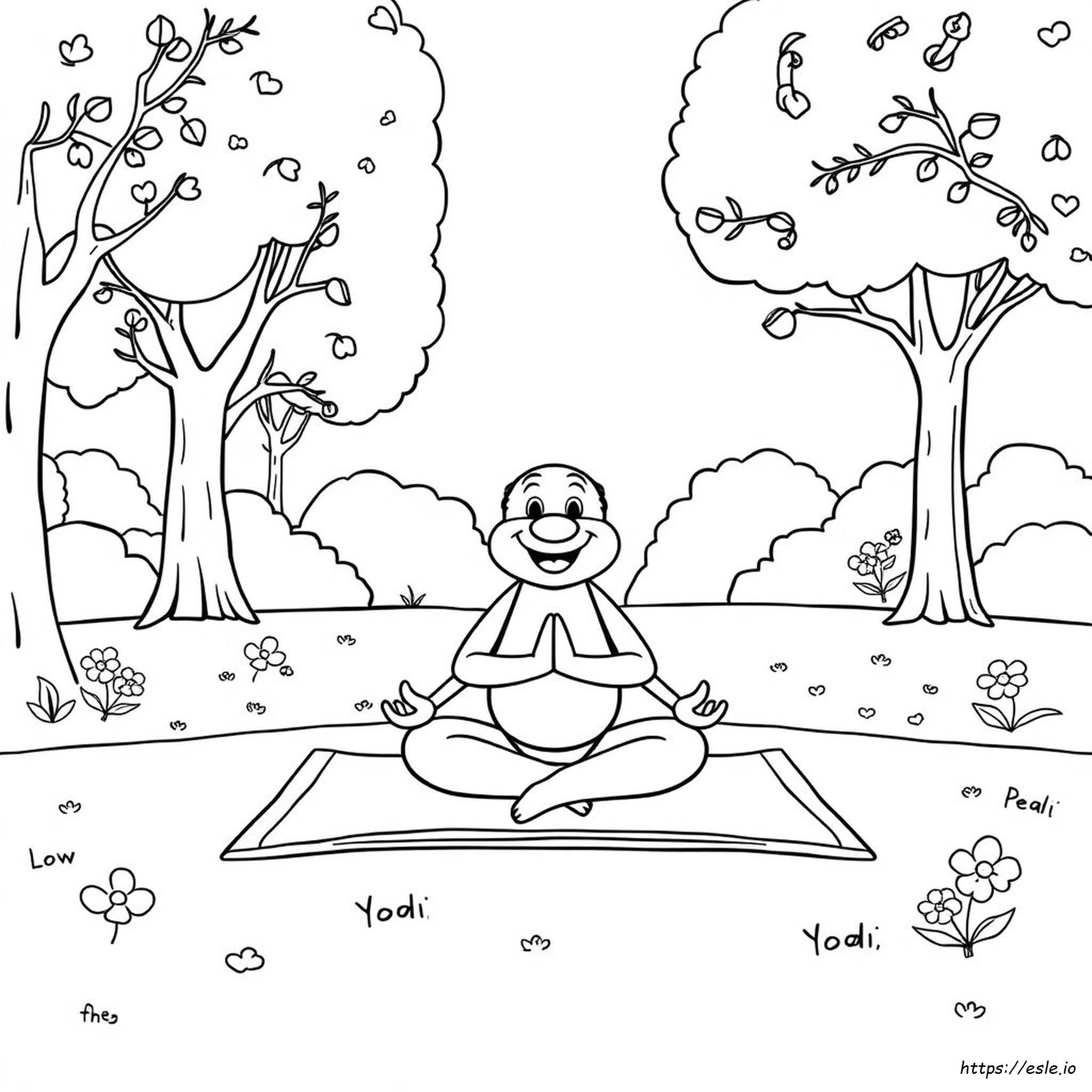 Meditation Yoga Coloring Pages