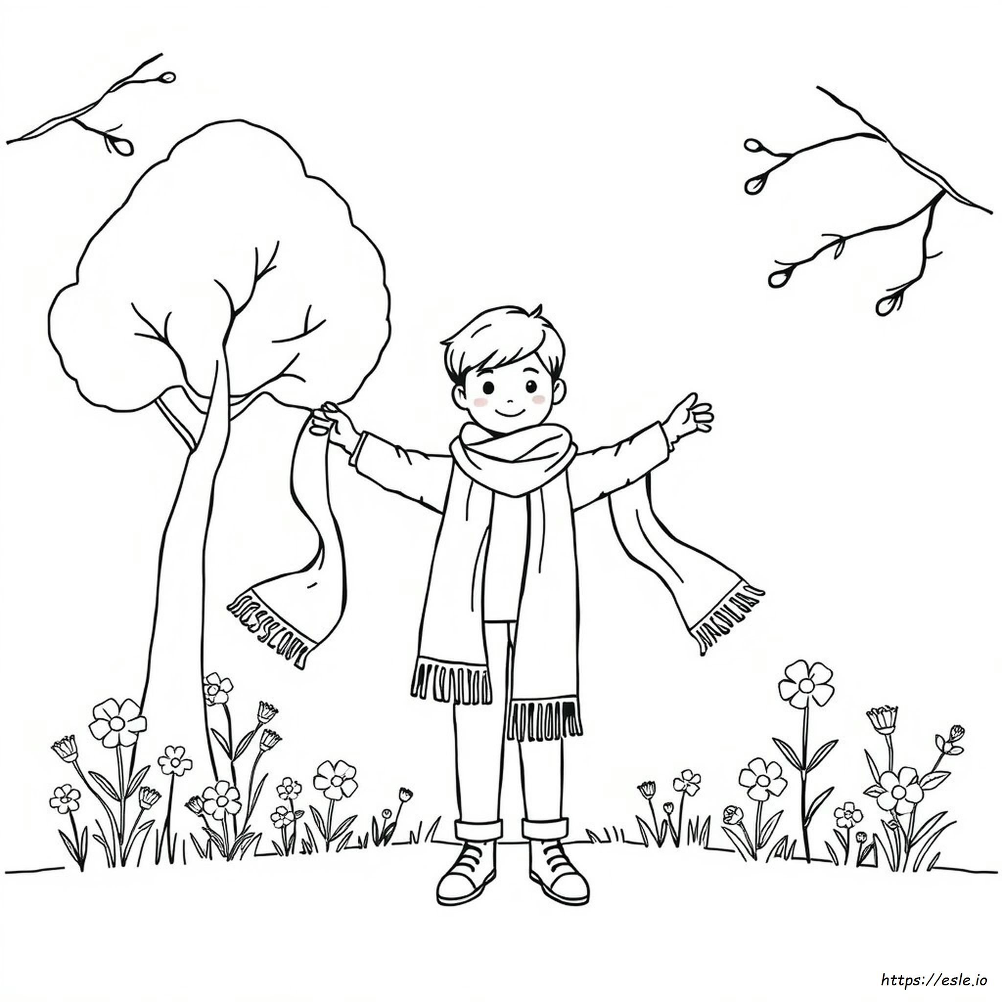 Scarves Coloring Page