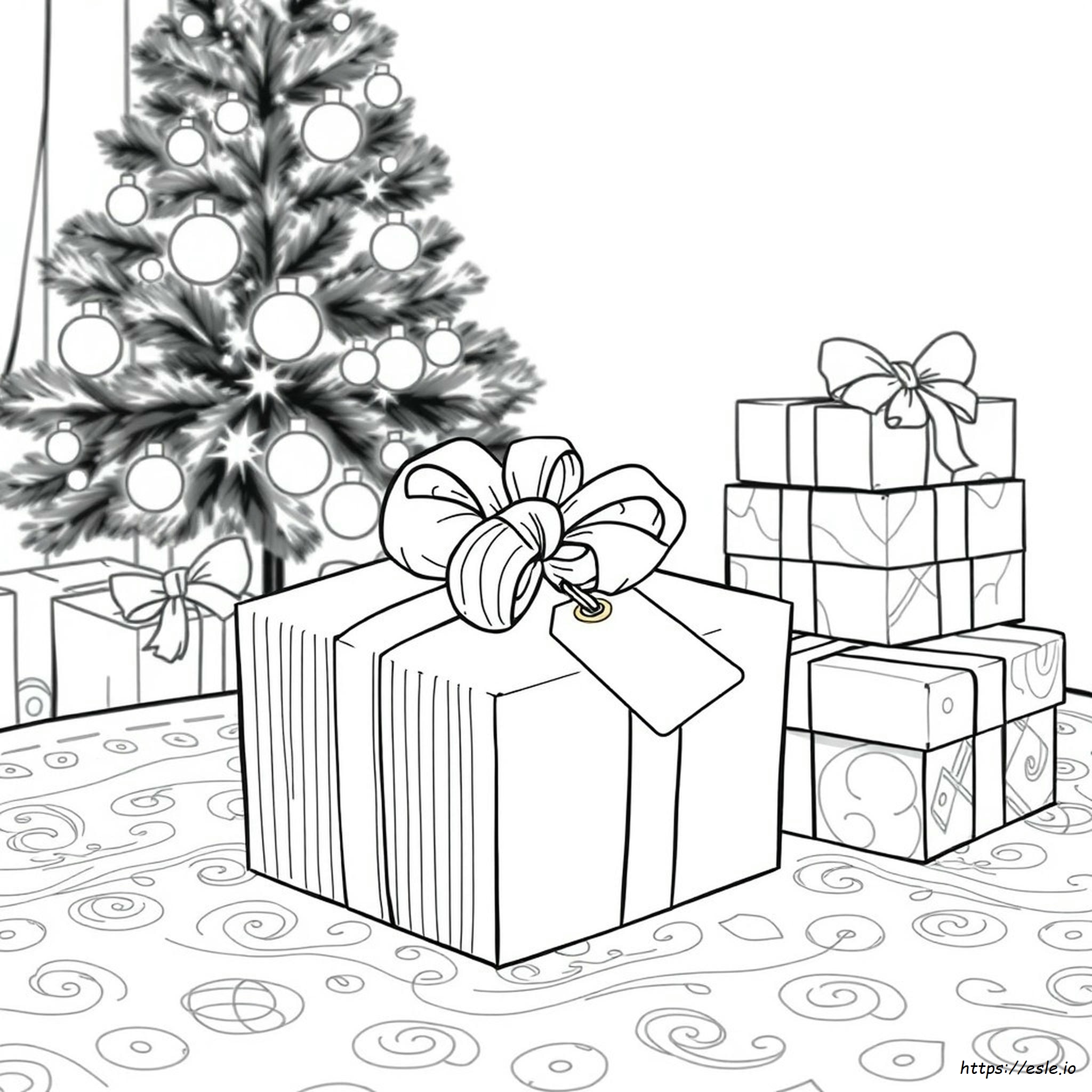 Gifts Coloring Page - Free Printable