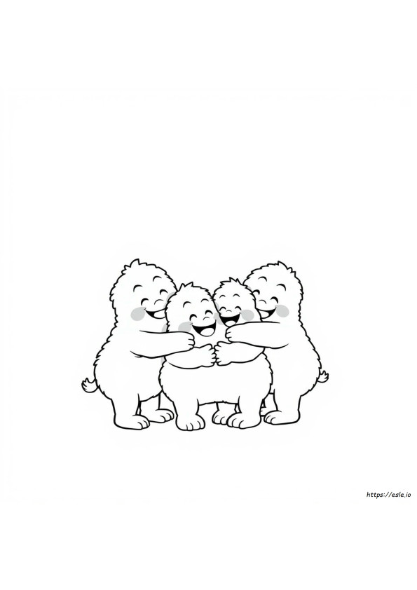Huggy Wuggy Characters Coloring Pages