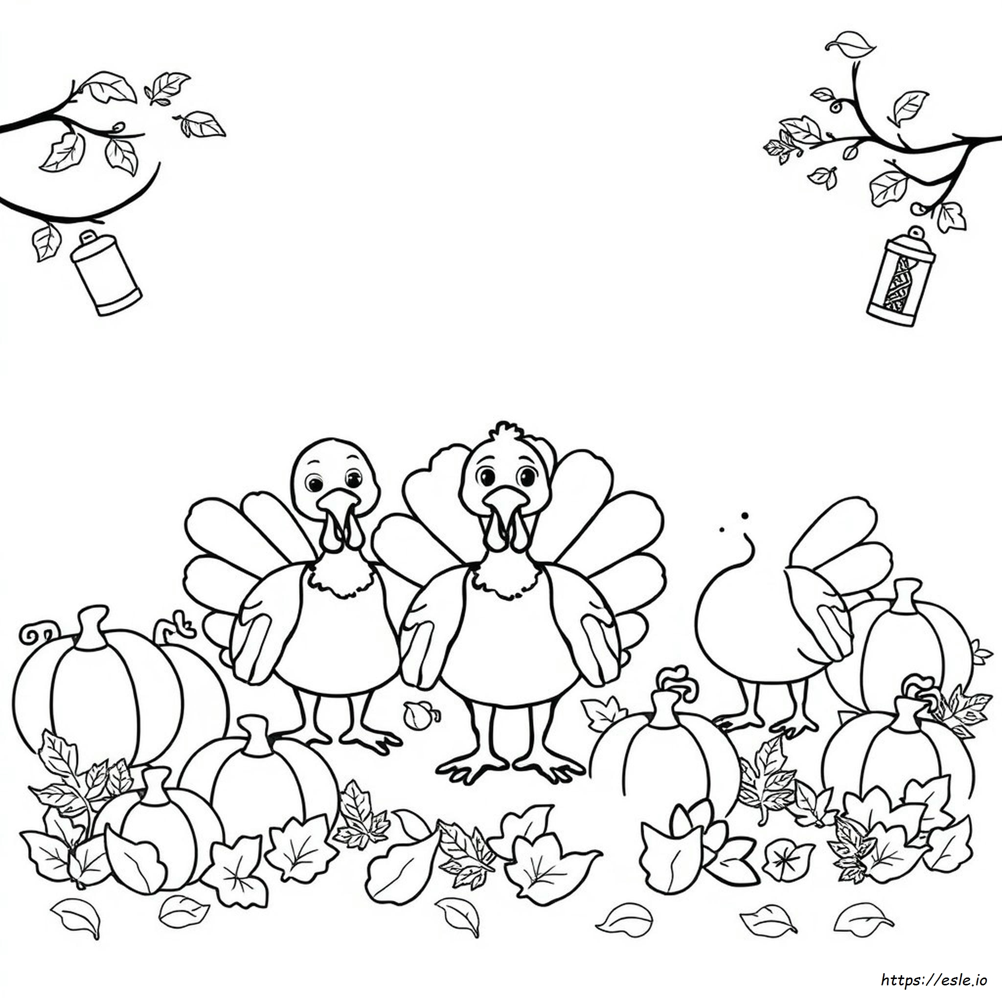 Challenging Thanksgiving Coloring Pages - Free Printable
