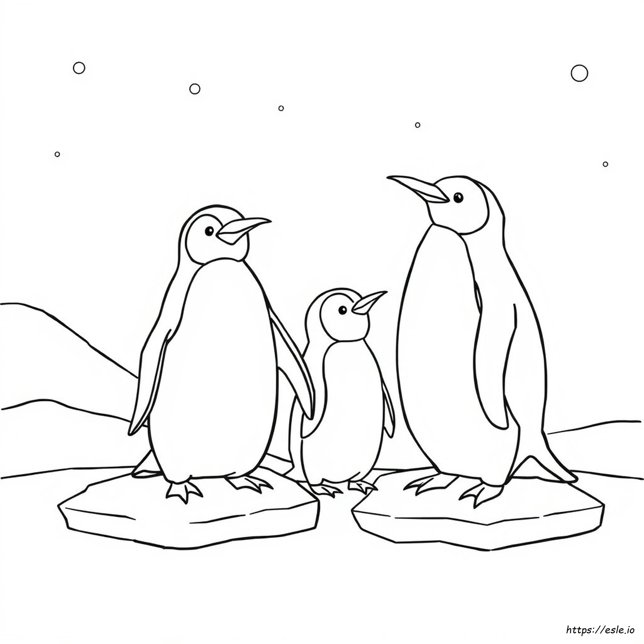 Pinguini Da Colorare - Foglio Gratis