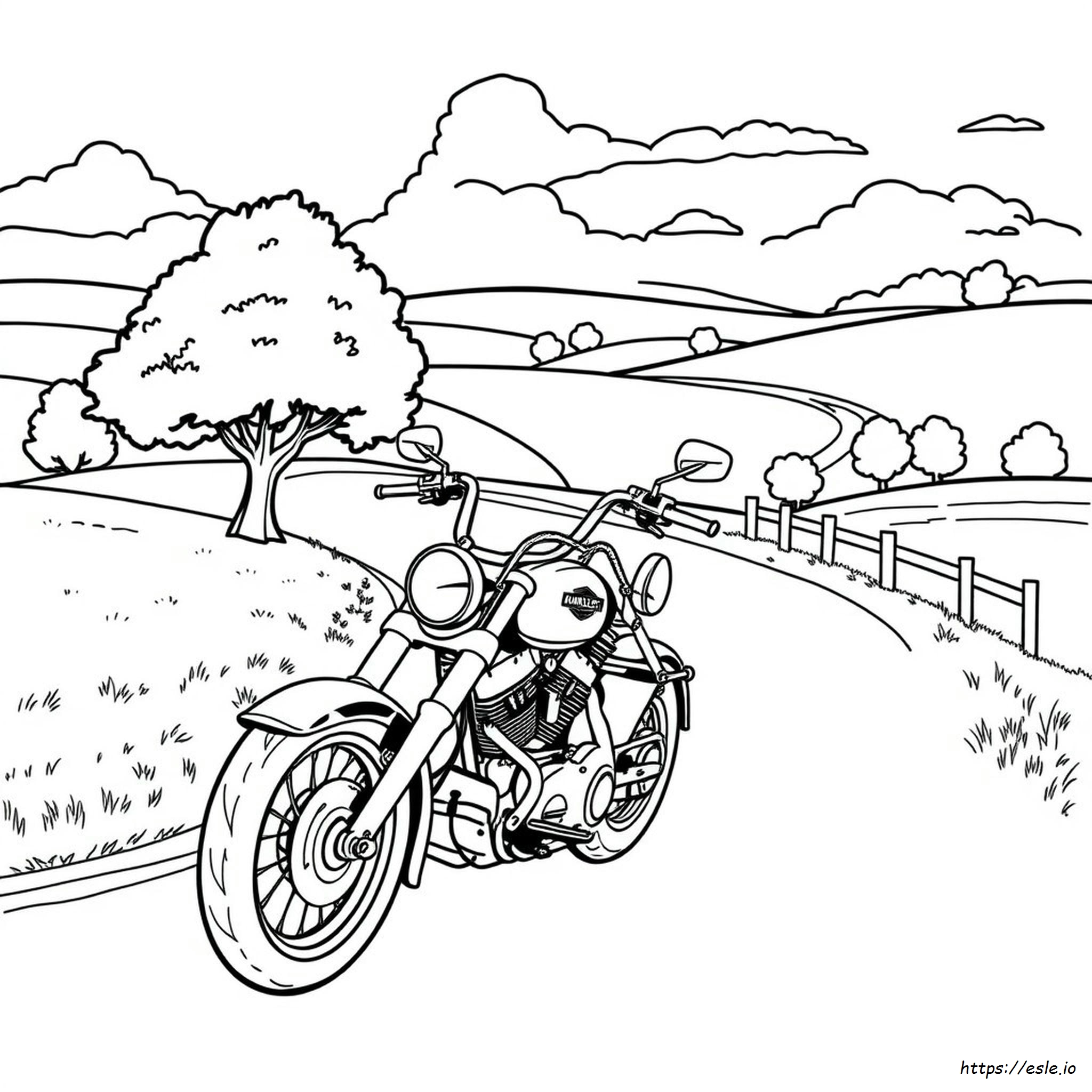 Harley Motorcycle Coloring Pages