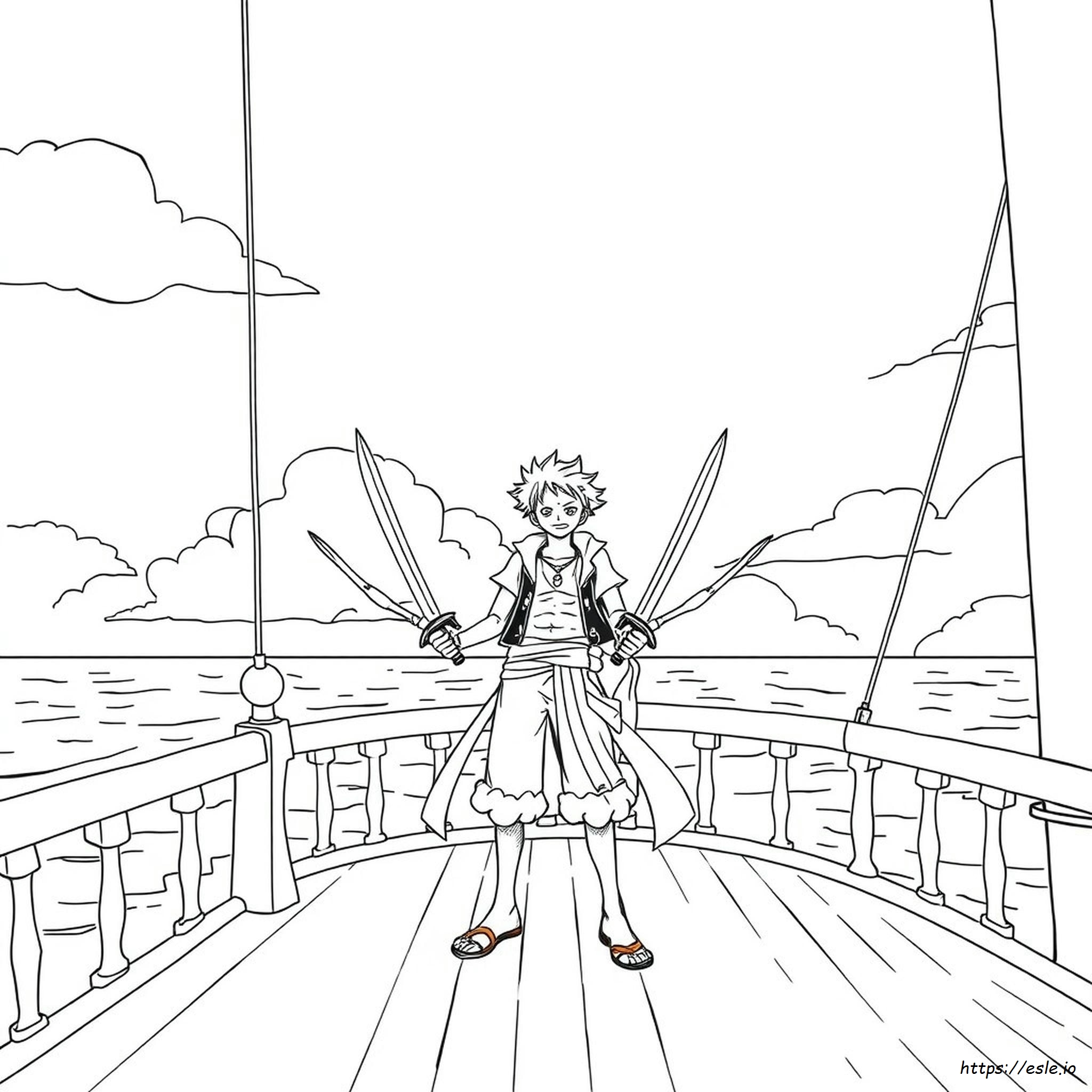 Zoro One Piece Ausmalbilder