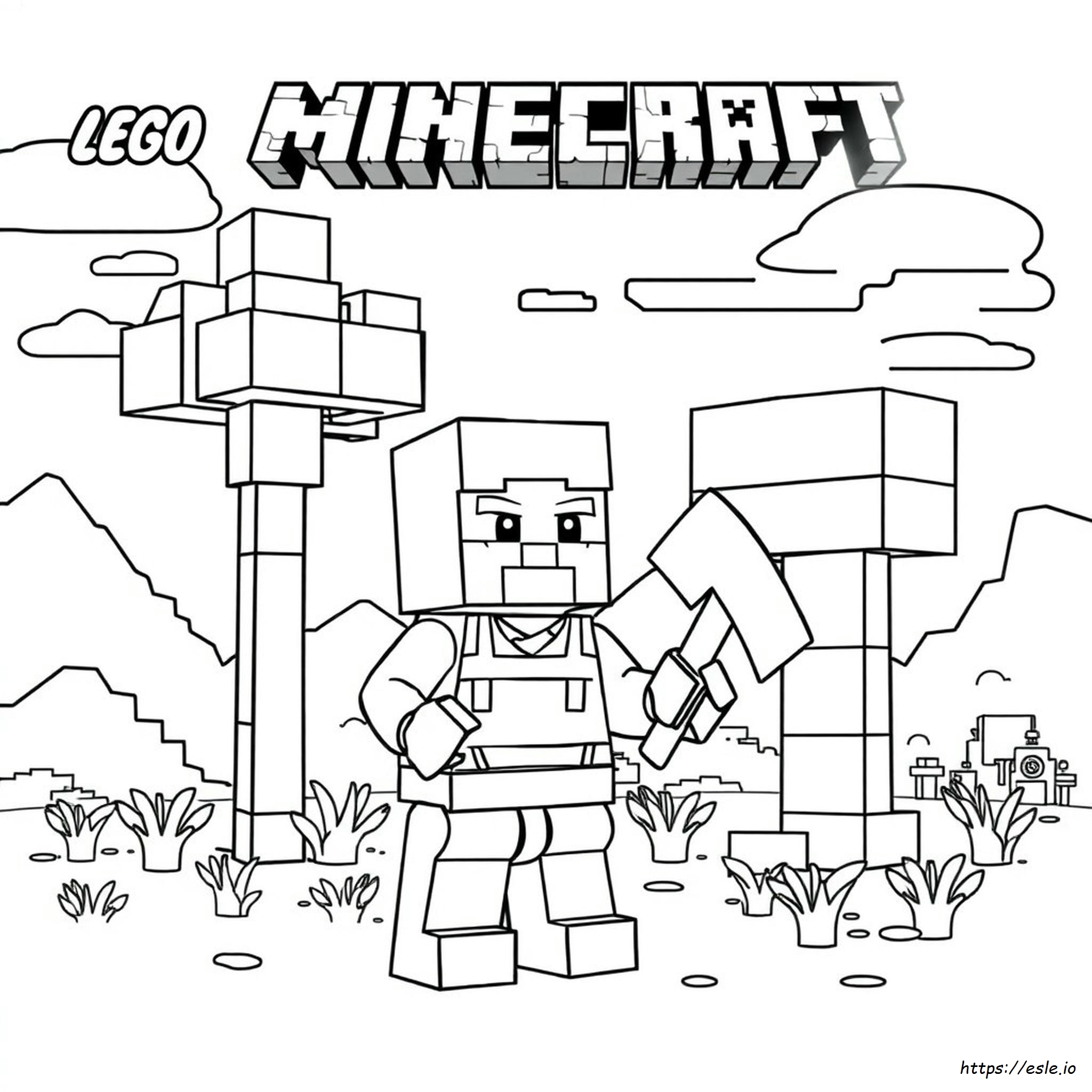 Lego Minecraft Para Colorir