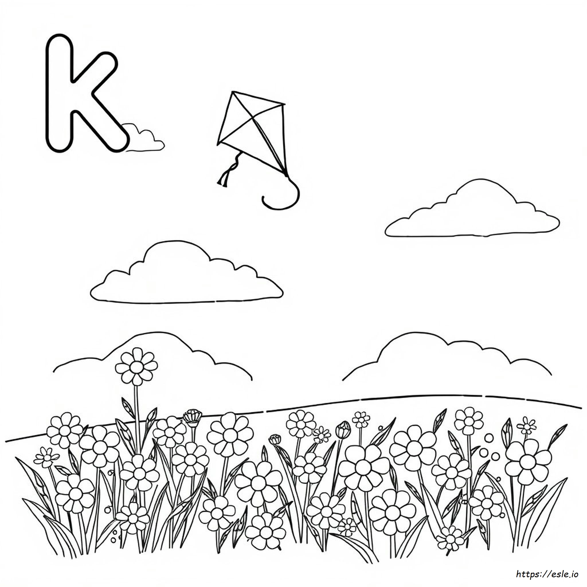 Coloring Letter K Worksheets
