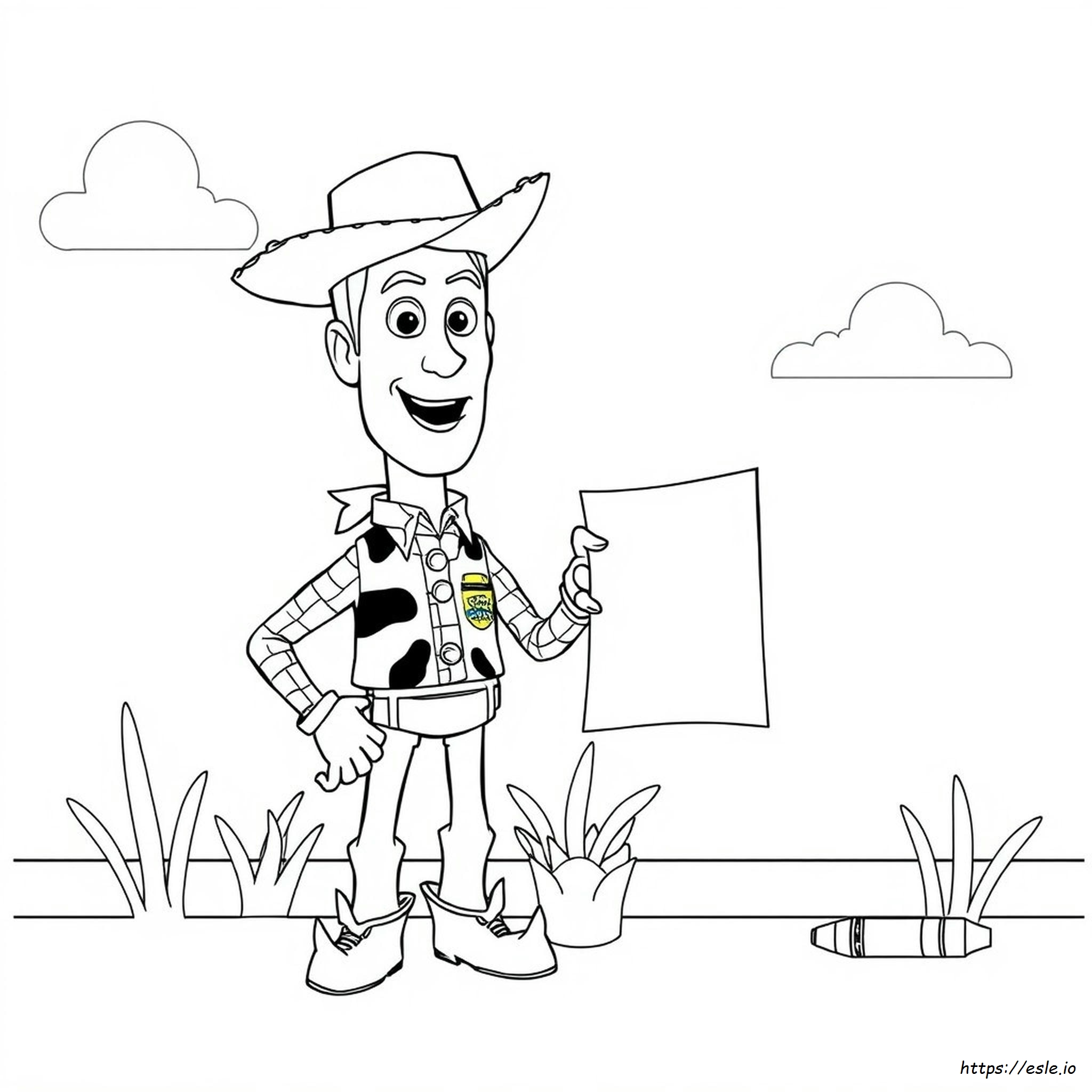 Woody Colouring In