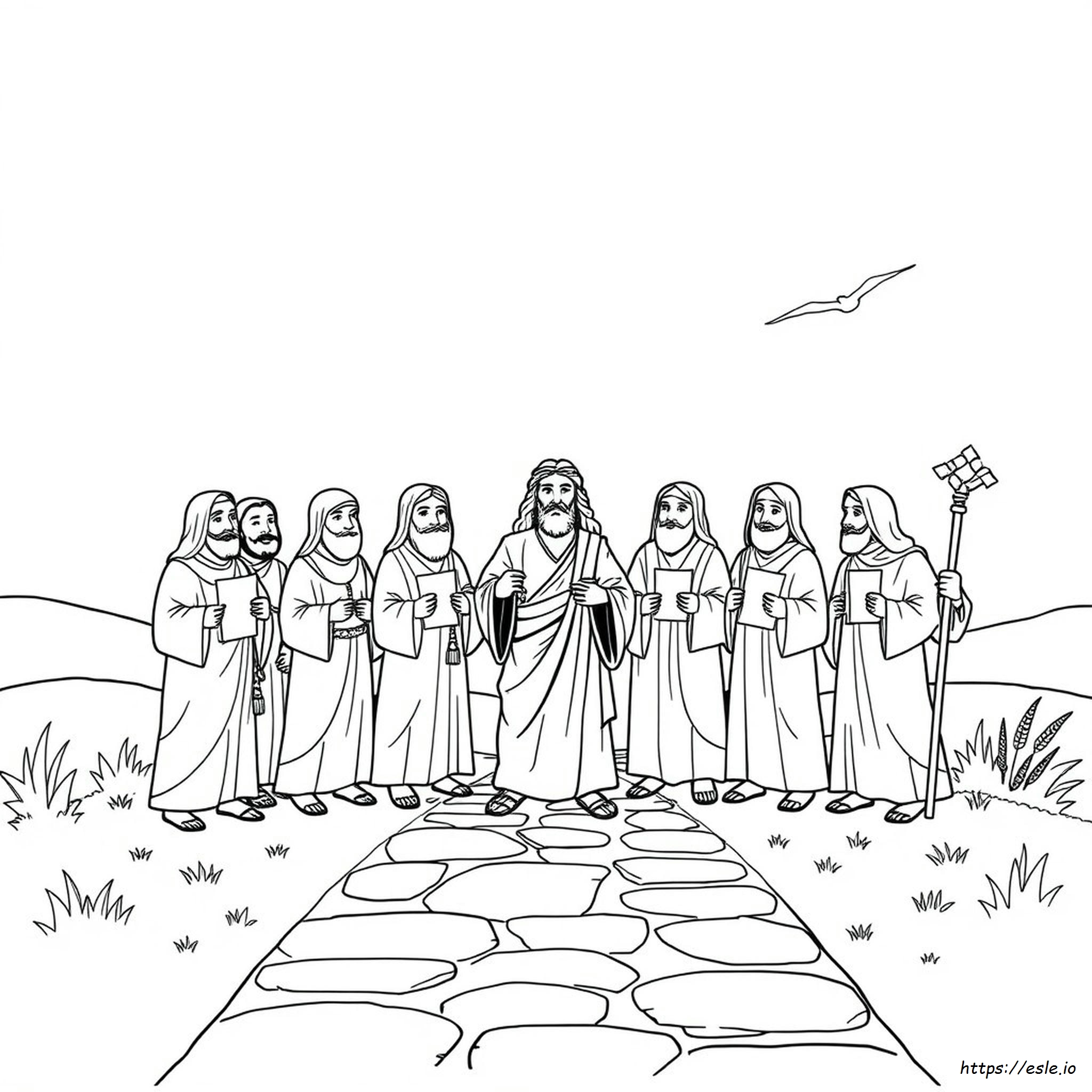 12 Disciples Names Coloring Page