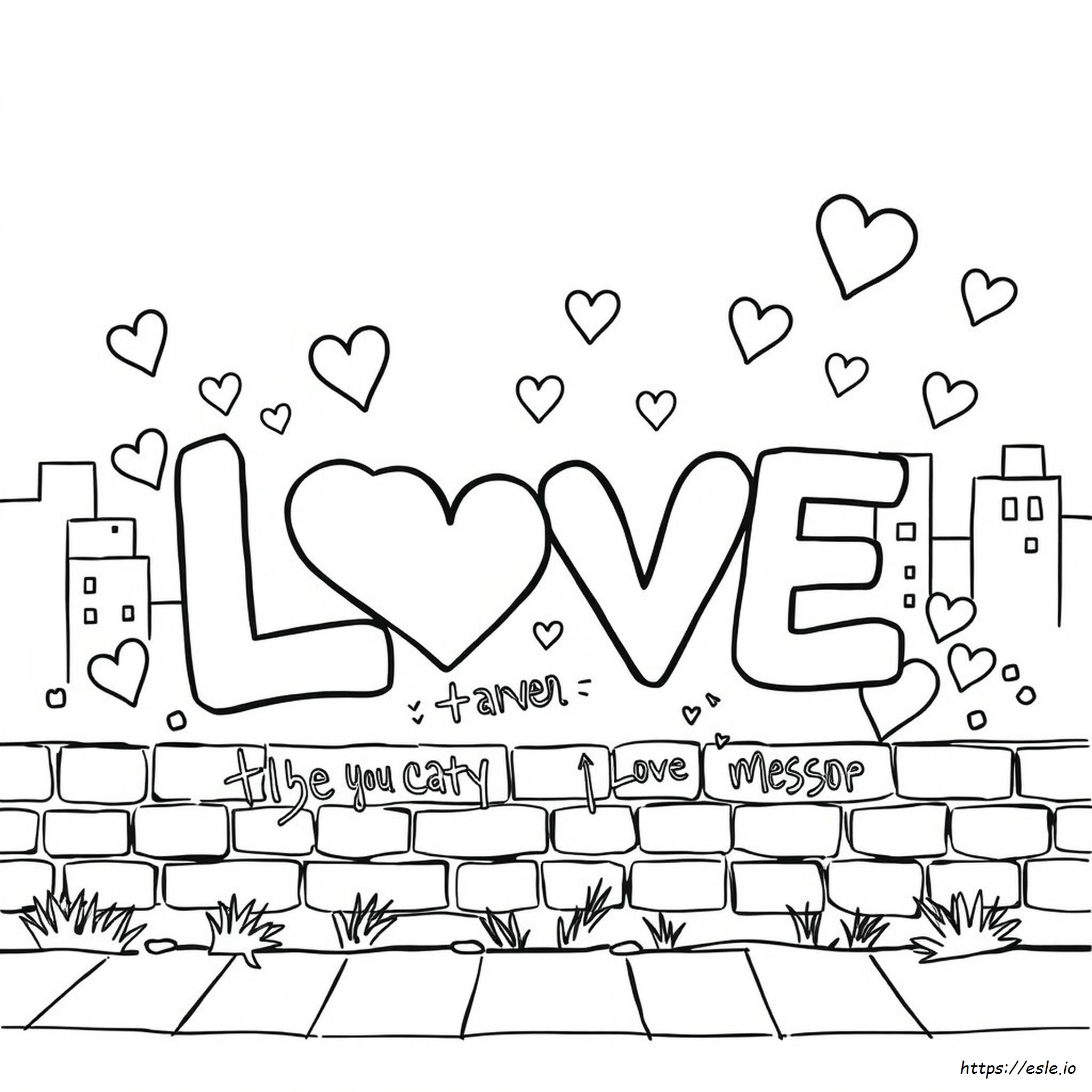 Disegni Da Colorare Di Graffiti D'amore Stampabili