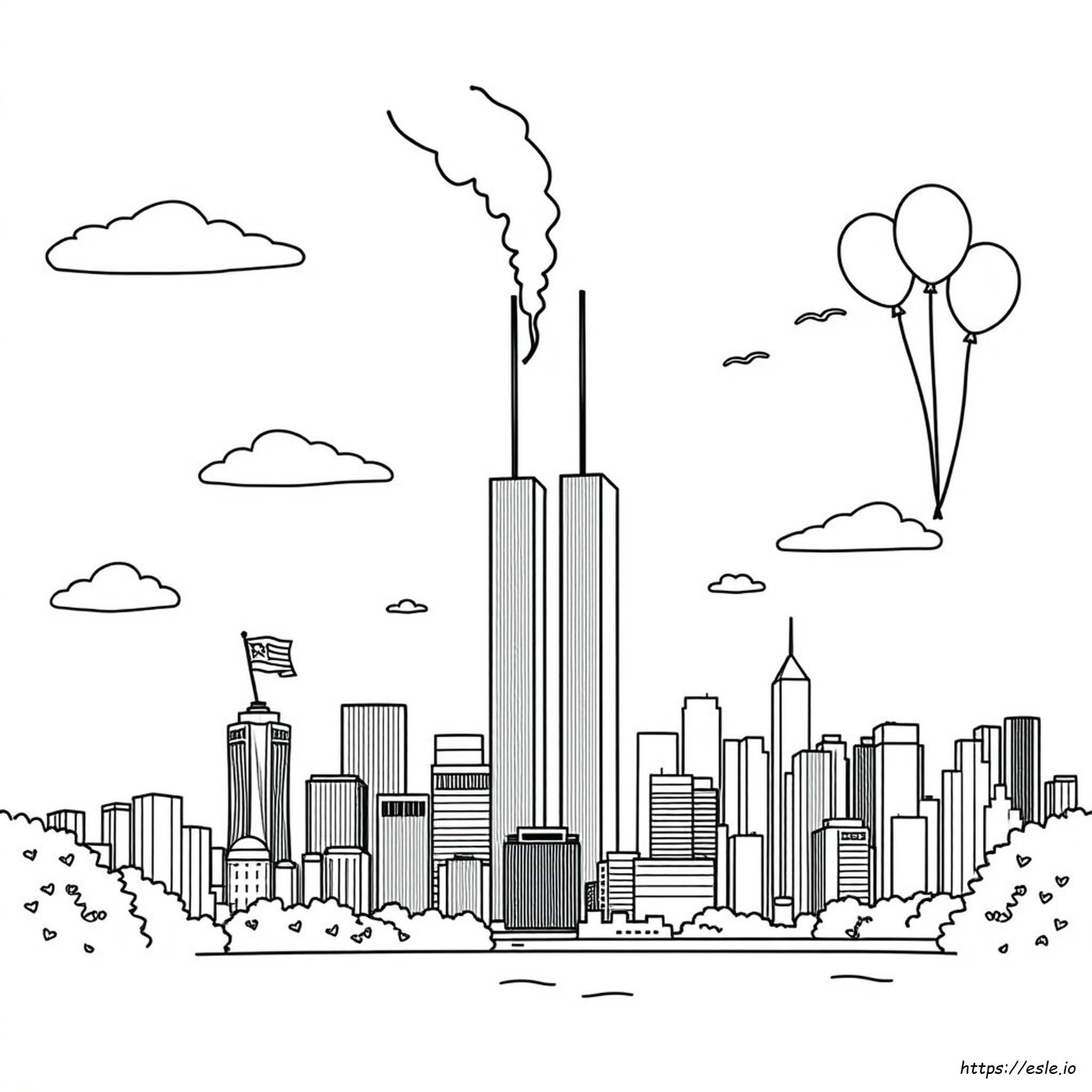Sept 11 Coloring Page - Free Printable