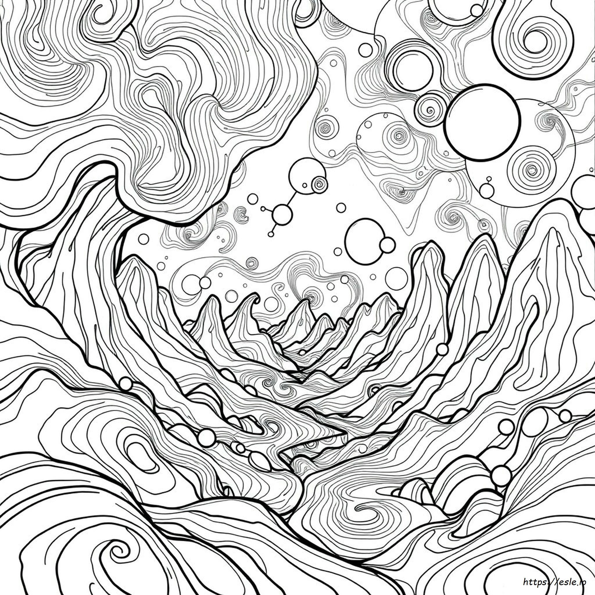 Gambar Mewarnai Trippy Untuk Remaja - Gratis
