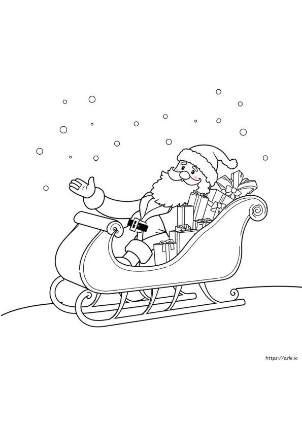 Santa Merry Christmas Coloring Pages